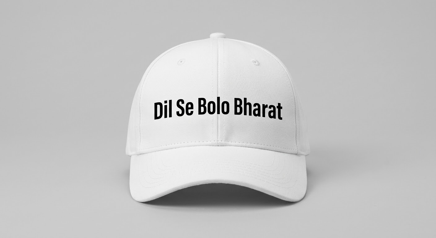 Dil Se Bolo Bharat Classic White Cap