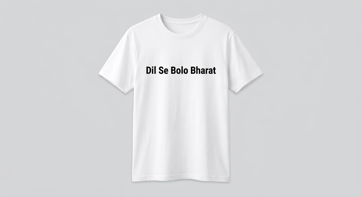Dil Se Bolo Bharat Classic White T-Shirt